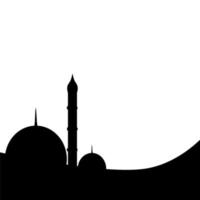 mesquita silhueta islâmico enfeite vetor