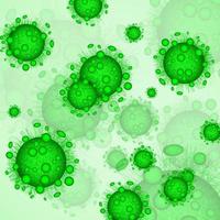 verde vírus células. perigoso infecção ou doença. remédio Atenção fundo. vetor ilustração