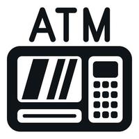 dinheiro atm ícone simples vetor. finança economia vetor