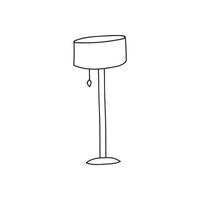 mão desenhado vetor ilustração do mesa lâmpada.
