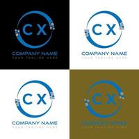 cx carta logotipo criativo Projeto. cx único Projeto. vetor