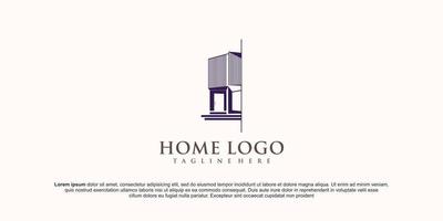 edifício logotipo ilustração vetorial design gráfico em estilo de arte de linha. bom para marca, publicidade, imobiliária, construção, casa, casa vetor