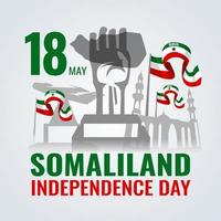 Somalilândia independência dia celebração cartão, feliz da somalilândia nacional dia 18º poderia. bandeira do Somalilândia Projeto vetor ilustração