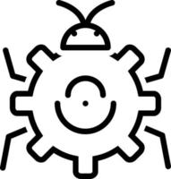 ícone de linha para correção de bug vetor