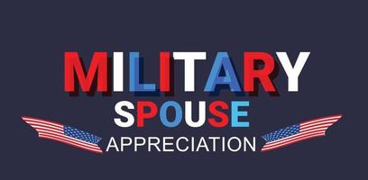militares cônjuge apreciação dia. modelo para fundo, bandeira, cartão, poster. vetor ilustração