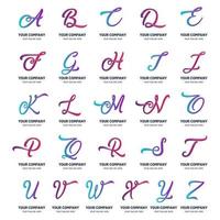 coleção de modelos de logotipo do alfabeto vetor