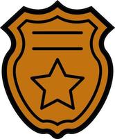 design de ícone de vetor de distintivo de polícia