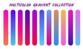 conjunto de amostras de gradientes multicoloridos vetor