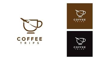 café viagem simples logotipo vetor