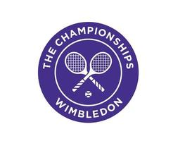 Wimbledon tênis símbolo roxa logotipo a campeonatos aberto torneio Projeto vetor abstrato ilustração