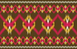 tecido ikat sem costura padrão geométrico étnico tradicional bordado style.design para fundo, tapete, tapete, sarongue, roupas, ilustração vetorial. vetor