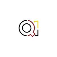 abstrato carta qi logotipo Projeto com linha conexão para tecnologia e digital o negócio empresa. vetor