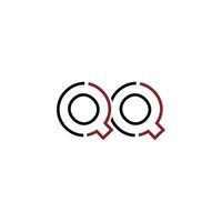 abstrato carta qq logotipo Projeto com linha conexão para tecnologia e digital o negócio empresa. vetor
