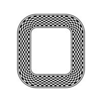 Preto e branco alternando quadrados xadrez quadro, Armação vetor. abstrato tabuleiro de xadrez quadrado fronteira. vetor