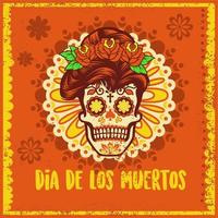 vintage dia de los muertos Projeto vetor