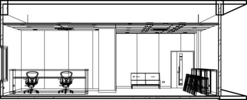 ilustração 3D do projeto de construção vetor