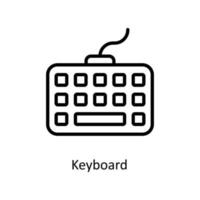 teclado vetor esboço ícones. simples estoque ilustração estoque