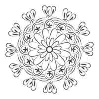 design de arte mandala em círculo. design de mandala simples arte de mandala floral bela arte de mandala vetor