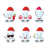 santa claus emoticons com aeropressa desenho animado personagem vetor