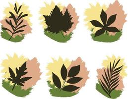 conjunto do mão desenhado outono folhas isolado em branco fundo. vetor ilustração.