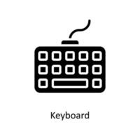 teclado vetor sólido ícones. simples estoque ilustração estoque