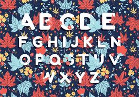 Outono alfabeto padrão Design Vector