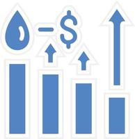 óleo preço aumentar vetor ícone Projeto