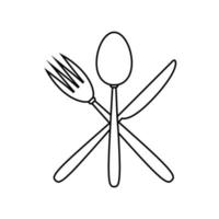 refeição ícone vetor. restaurante ilustração placa. jantar símbolo. comer logotipo. cozinhar marca. vetor