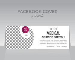 médico ou cuidados de saúde Facebook cobrir modelo Projeto vetor