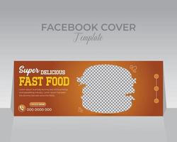 Comida Facebook cobrir modelo Projeto vetor