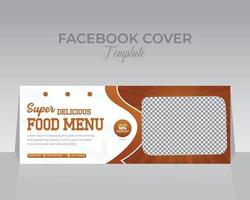 Comida Facebook cobrir modelo Projeto vetor