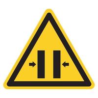 sinal de símbolo de fechamento de perigo de esmagamento, ilustração vetorial, isolado na etiqueta de fundo branco .eps10 vetor