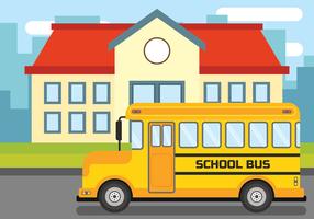 Ilustração de ônibus escolar