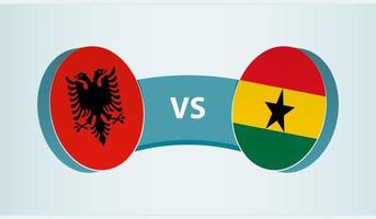 Albânia versus Gana, equipe Esportes concorrência conceito. vetor