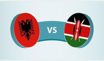 Albânia versus Quênia, equipe Esportes concorrência conceito. vetor