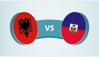 Albânia versus Haiti, equipe Esportes concorrência conceito. vetor