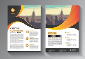 design de brochura, layout moderno de capa, relatório anual, pôster, folheto em a4 com triângulos coloridos, formas geométricas para tecnologia, ciência, mercado com fundo claro vetor