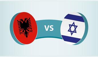 Albânia versus Israel, equipe Esportes concorrência conceito. vetor