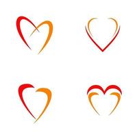 modelo de design de logotipo de ícone de amor vetor