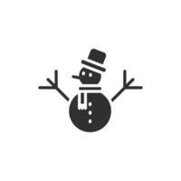 boneco de neve ícone, isolado boneco de neve placa ícone, vetor ilustração
