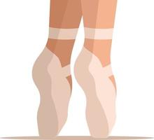 gráficos do uma balé dançarino em pé em dela dedos do pé vetor