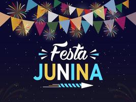 festa junina fundo. celebração para ilustração festa festival livre vetor colorida Projeto