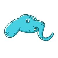 ilustração em vetor elefante em estilo cartoon plana isolado no fundo branco.