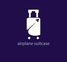avião mala de viagem logotipo. criativo corporativo avião aeroporto logotipo modelo. vetor