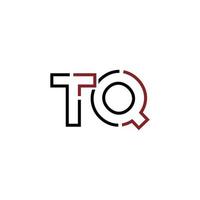 abstrato carta tq logotipo Projeto com linha conexão para tecnologia e digital o negócio empresa. vetor