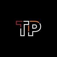 abstrato carta tp logotipo Projeto com linha conexão para tecnologia e digital o negócio empresa. vetor