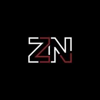 abstrato carta zn logotipo Projeto com linha conexão para tecnologia e digital o negócio empresa. vetor