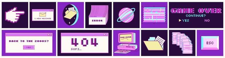 Interface do jogador em estilo y2k, em um fundo rosa. fundos estéticos  retrô dos anos 80 dos anos 90, vintage