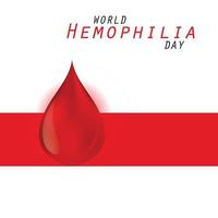 ilustração em vetor de um plano de fundo para o dia mundial da hemofilia.