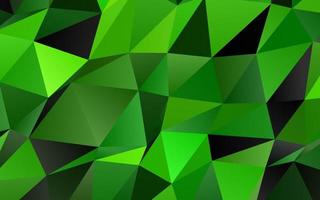 textura do mosaico do triângulo do vetor verde claro.